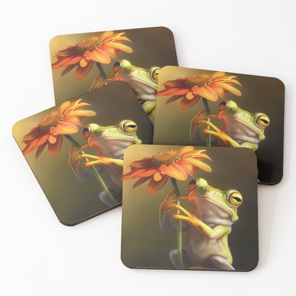 Item preview, Frog holding flower designed and sold by RK - Shop.