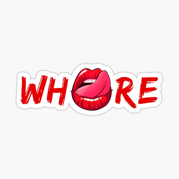 WhOre Sissy Mouth Lipstick Sticker
