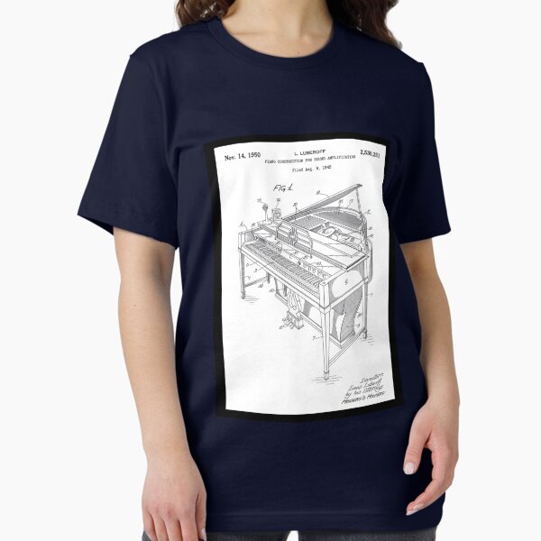 Item preview, Piano Patent Drawing Design White Background Sticker designed and sold by heatherzfj.
