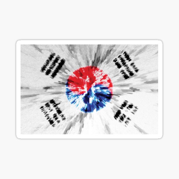 Extruded flag of South Korea Sticker