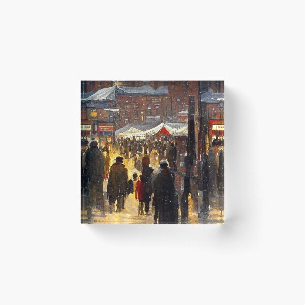 Item preview, CHRISTMAS MARKET IN A NORTHERN ENGLISH TOWN  Midjourney AI Artwork designed and sold by davidjulie.