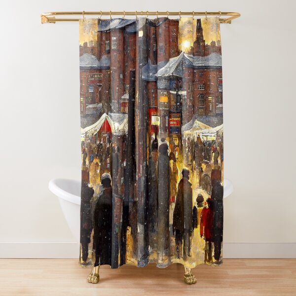 Item preview, CHRISTMAS MARKET IN A NORTHERN ENGLISH TOWN  Midjourney AI Artwork designed and sold by davidjulie.