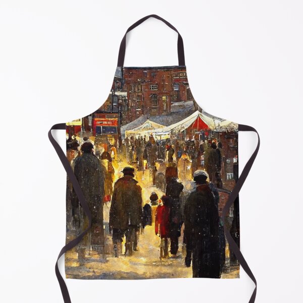 Item preview, CHRISTMAS MARKET IN A NORTHERN ENGLISH TOWN Midjourney AI Artwork designed and sold by davidjulie.