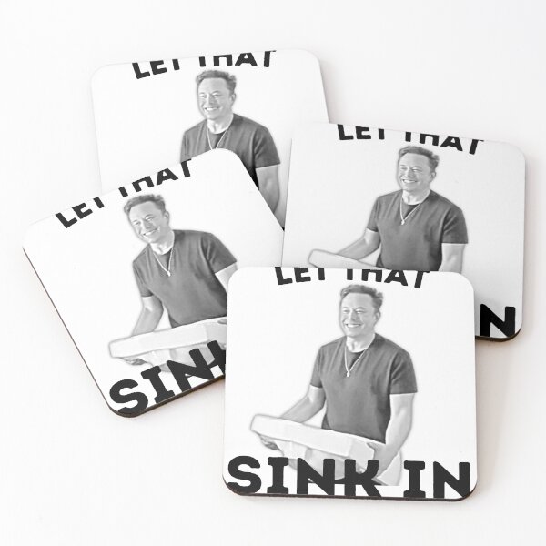 Item preview, Let that sink in - Elon Musk pun meme - Twitter designed and sold by PrzemekWoj.