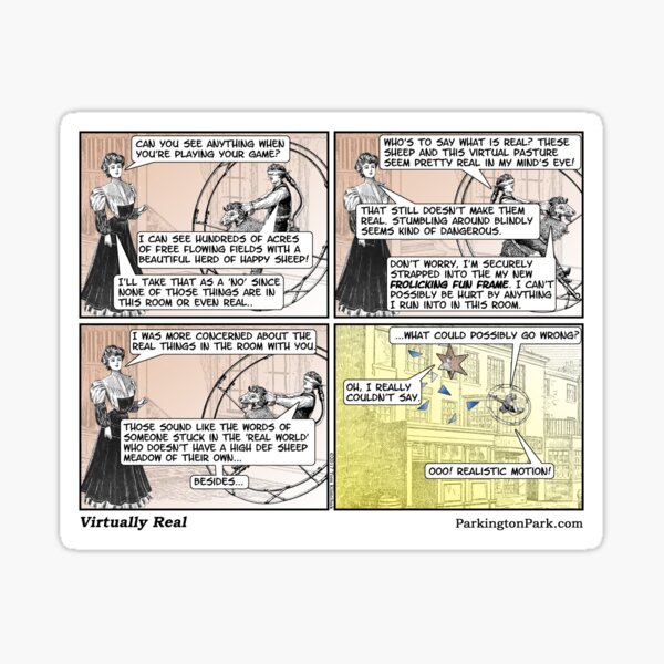Virtually Real Comic Sticker