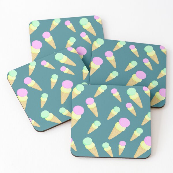 Item preview, Ice Cream Cone Pastel Cream Color Sticker Set Pattern  designed and sold by Karen Ekdahl.