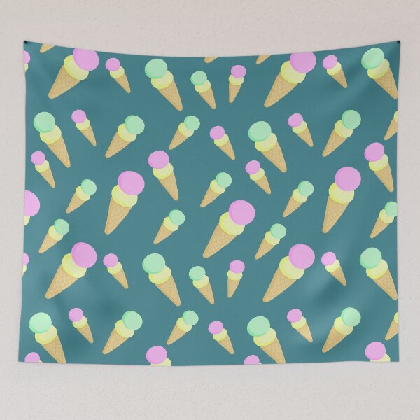Item preview, Ice Cream Cone Pastel Cream Color Sticker Set Pattern  designed and sold by Karen Ekdahl.