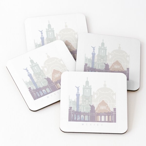 Item preview, MEXICO SKYLINE POSTER PASTEL designed and sold by paulrommer.