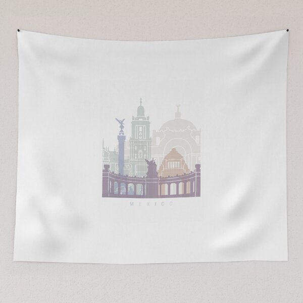 Item preview, MEXICO SKYLINE POSTER PASTEL designed and sold by paulrommer.