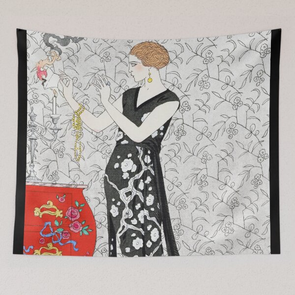 Artikelvorschau, Fumée: Modeillustration von George Barbier, Vintage Art Deco, Art Deco Mode, Art Deco Werbung, entworfen und verkauft von Tamas Das.