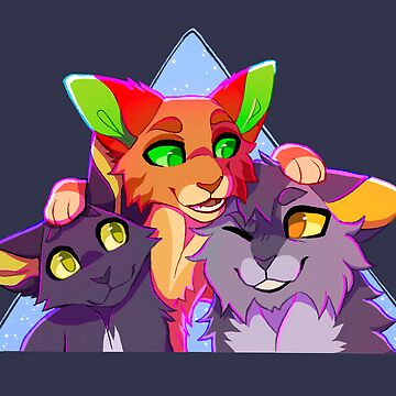 Ravenpaw, Firepaw & Greypaw (Warrior Cats) Sticker by MoonDaneka