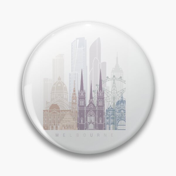 Item preview, Melbourne skyline poster designed and sold by paulrommer.