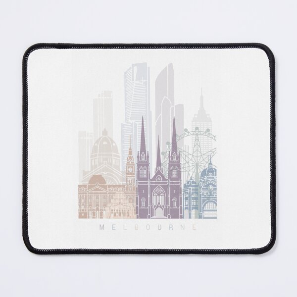 Item preview, Melbourne skyline poster designed and sold by paulrommer.