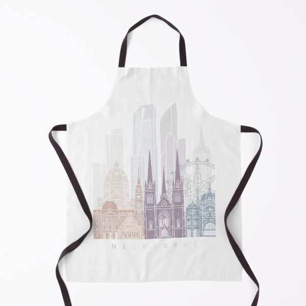 Item preview, Melbourne skyline poster designed and sold by paulrommer.