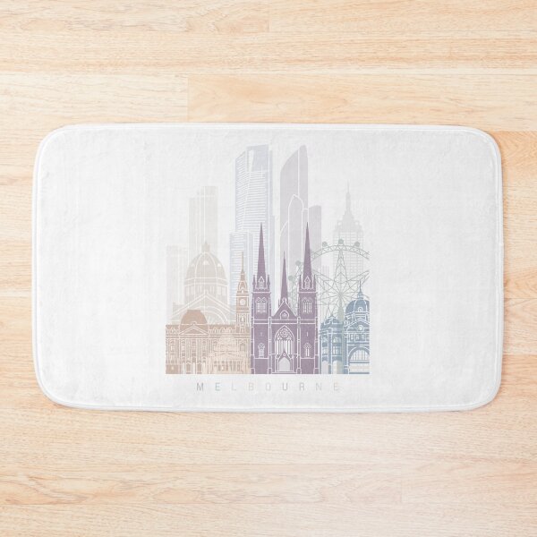 Item preview, Melbourne skyline poster designed and sold by paulrommer.