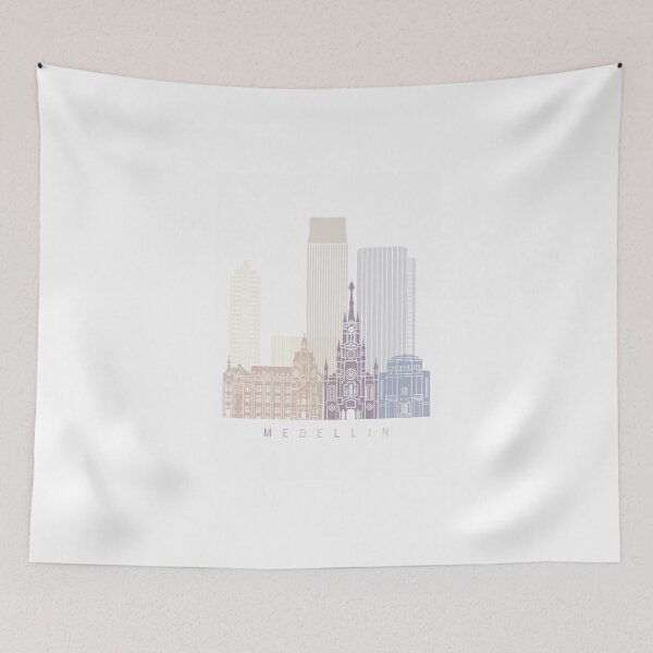 Item preview, Medellin skyline poster designed and sold by paulrommer.