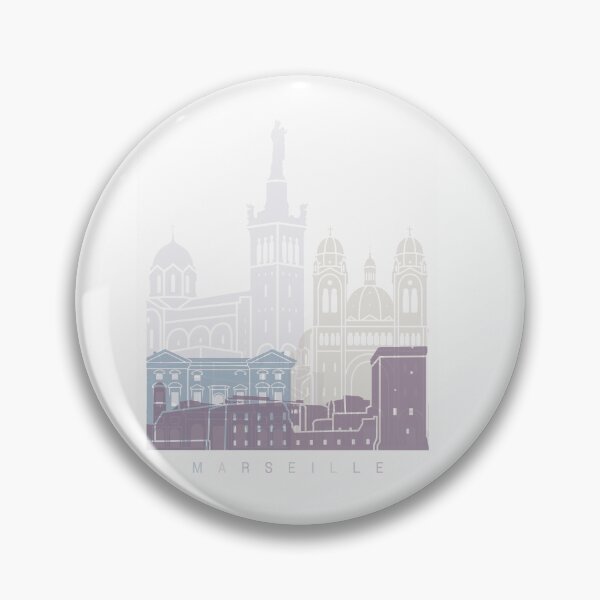 Item preview, Marseille skyline poster designed and sold by paulrommer.