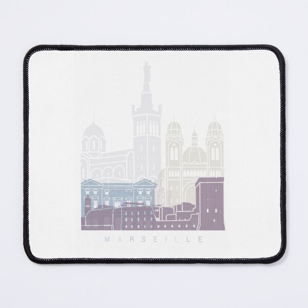 Item preview, Marseille skyline poster designed and sold by paulrommer.
