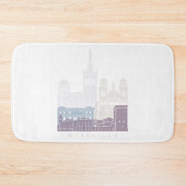Item preview, Marseille skyline poster designed and sold by paulrommer.