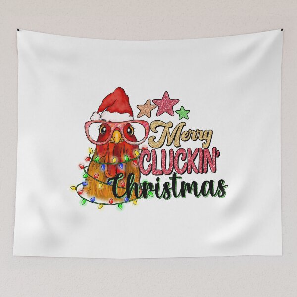 Item preview, Merry Cluckmas Funny Chicken Christmas Pun , Merry Cluckin Christmas  designed and sold by sweary12.