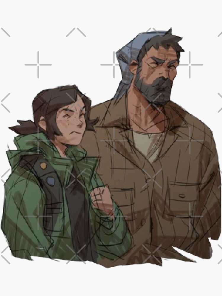 Ellie And Joel Death Shot - The Last Of Us 2 Art Design Sticker