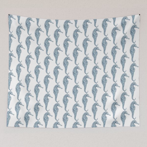 Item preview, Blue seahorse - watercolour designed and sold by LisaLeQuelenec.