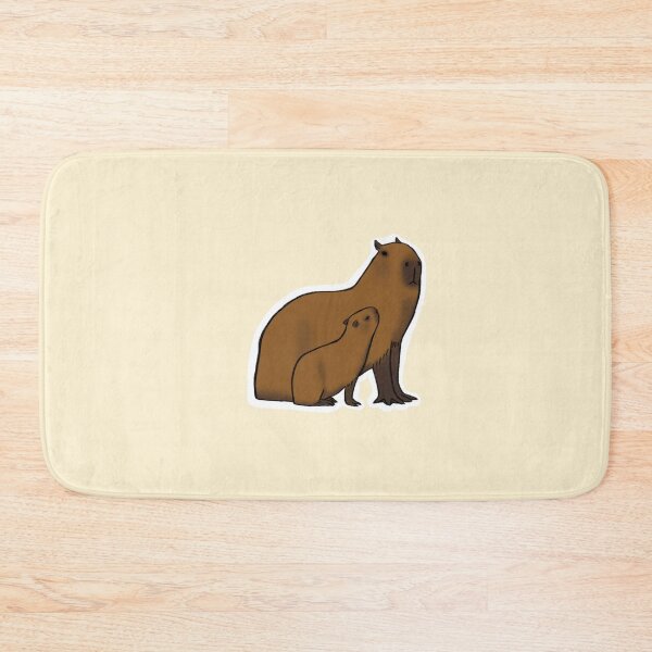 Item preview, Mother & Baby Capybara designed and sold by RhaioonArt.