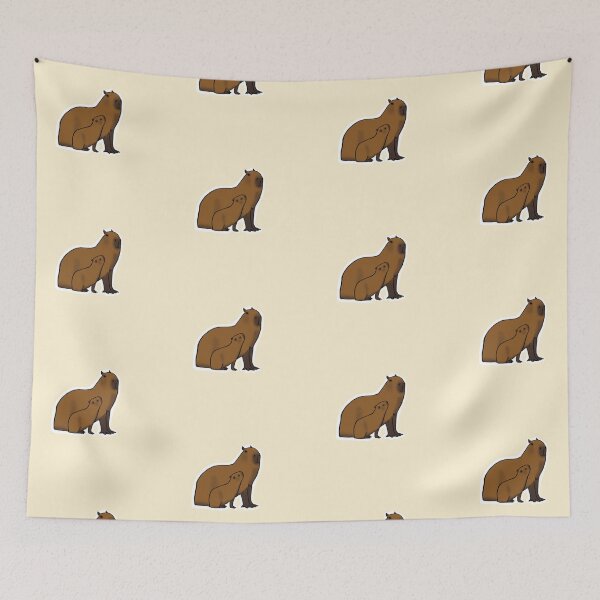Item preview, Mother & Baby Capybara designed and sold by RhaioonArt.