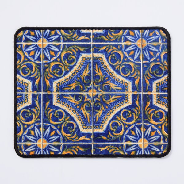 Item preview, Blue Floral Flower Pattern Portuguese Tiles,Portugal tiles, lisbon tiles, portuguese ceramic tiles, portuguese wall tiles, designed and sold by Tamas Das.