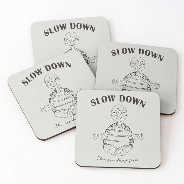 Item preview, Slow down you are doing fine - meditating turtle  designed and sold by Vivid-wear.