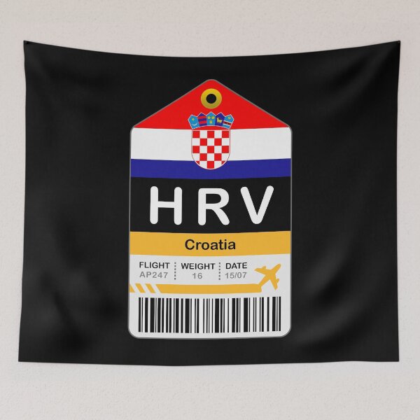 Artikelvorschau, Croatia Luggage Tag - Airport entworfen und verkauft von oclatikaz.