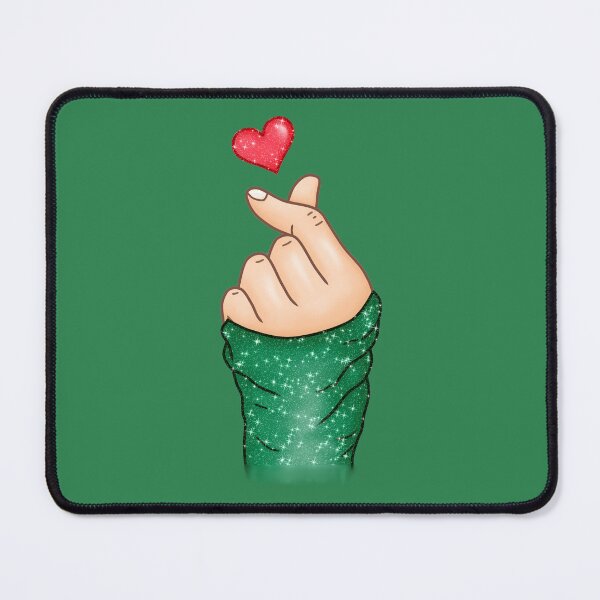 Item preview, Kpop Hand Finger Heart Love Emerald Green designed and sold by Jolly-Yosei.