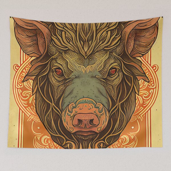 Item preview, Boar Spirit Animal 2 designed and sold by MadeByHaresShop.
