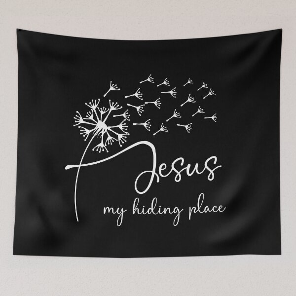 Item preview, Jesus, my hiding place has a chic dandelion graphic design designed and sold by simplydesignart.