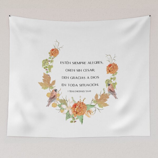 Item preview, 1 Tesalonicenses 5:16-18, Spanish Bible Verse designed and sold by latiendadearyam.