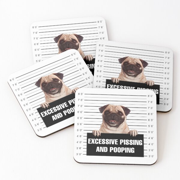 Item preview, Pug dog funny mugshot  designed and sold by SidTastic .