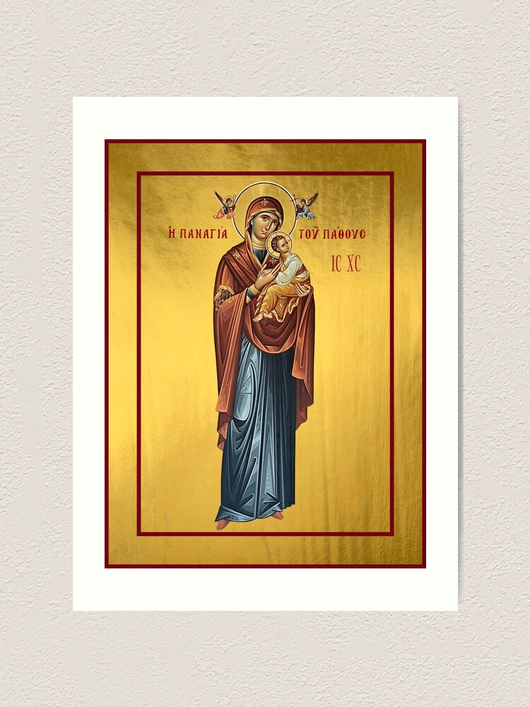 "Virgin Mary Theotokos Icon Gold" Art Print For Sale By Yiorgosnj13 ...