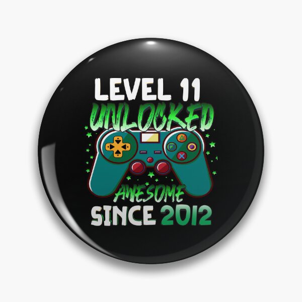 Artikelvorschau, Level 11 Unlocked Awesome Since 2012 11th Birthday Gaming entworfen und verkauft von Skalaman.