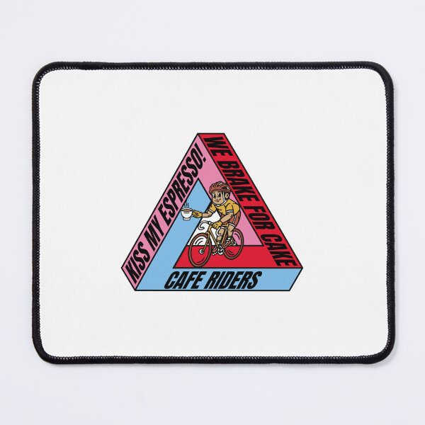 Item preview, Cafe Riders. We brake for cake retro cyclist design designed and sold by PhillysTees.