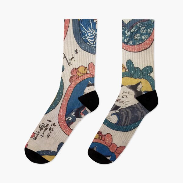Item preview, Fashionable Cats Performing Mime - Utagawa Kuniyoshi 歌川 国芳 designed and sold by Onodera.