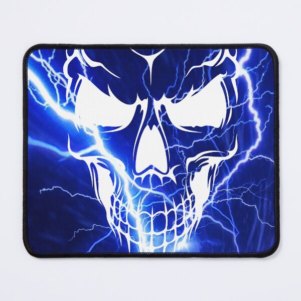 Item preview, Blue Lightning Skull Face designed and sold by Mark Cannon.