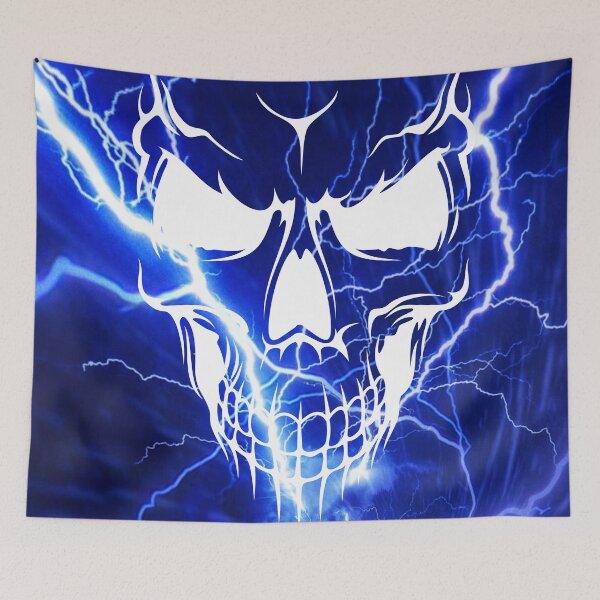 Item preview, Blue Lightning Skull Face designed and sold by Mark Cannon.