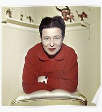 Simone de Beauvoir - Stilisiert Poster