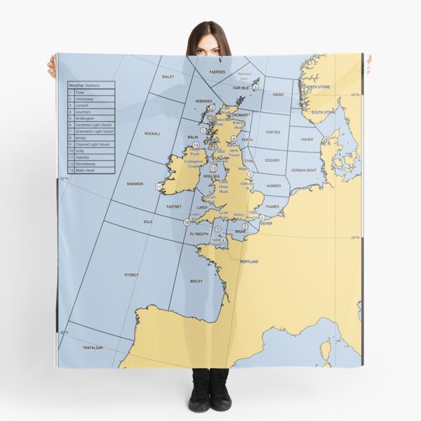 Item preview, UK Shipping Forecast Map designed and sold by ianturton.