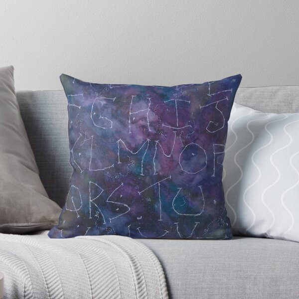 ABC on galaxy mode Throw Pillow