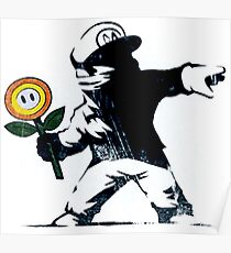 Der Mario Blumen Chucker Poster