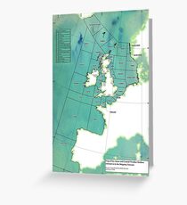 UK Shipping Forecast Map Greeting Card