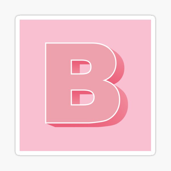 Light Pink Letter B | Sticker