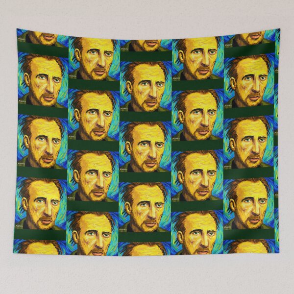 Item preview, Nicolas Cage Portait  Van Gogh Style  Colourful Art   designed and sold by tinablanc.