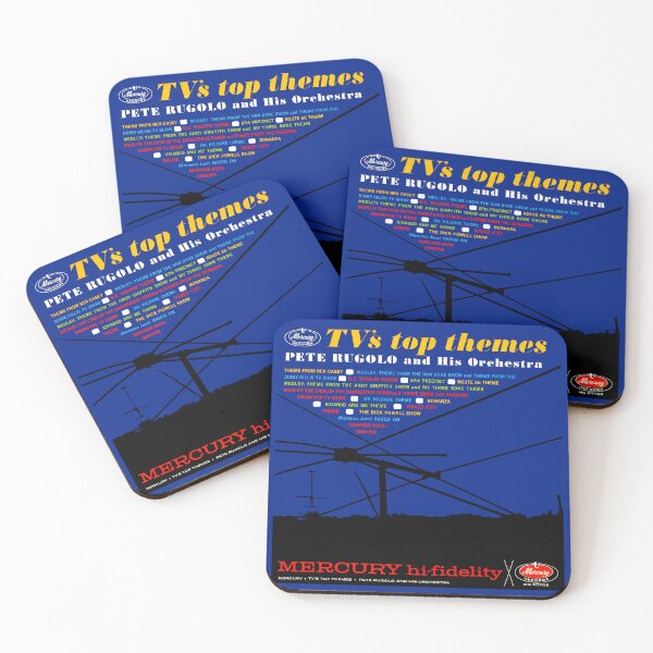 Item preview, TV'S TOP THEMES - RECORD SLEEVE designed and sold by ThrowbackAds.